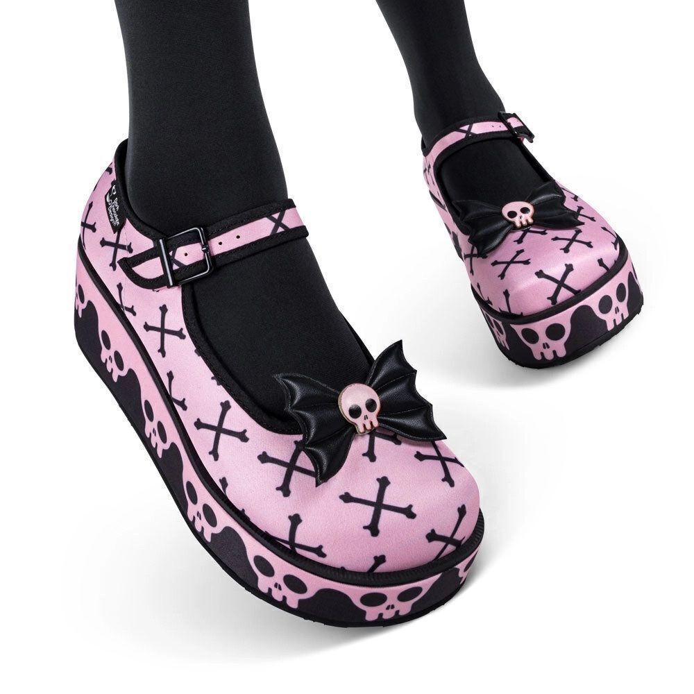 Pink Bones Hot Chocolate Mary Jane Platforms